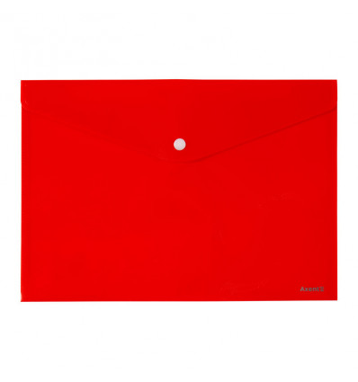 Папка на кнопці Axent 1412-24-A, А4, непрозора, червона