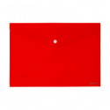 Папка на кнопке Axent 1412-24-A, А4, непрозрачная, красная