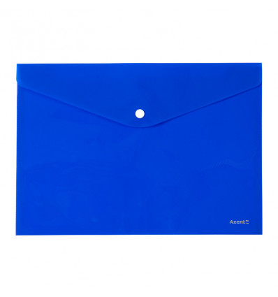 Папка на кнопке Axent 1412-22-A, А4, непрозрачная, синяя