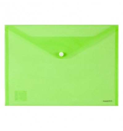 Папка на кнопці Axent 1402-25-A, А4, глянцеваа, зелена