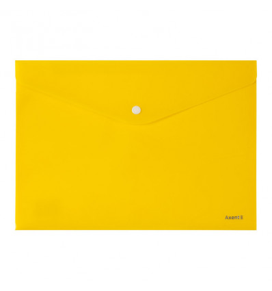 Папка на кнопке Axent 1412-26-A, А4, непрозрачная, желтая