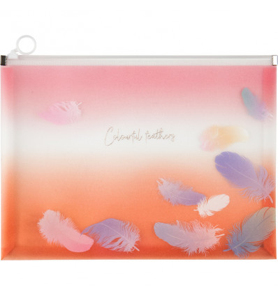 Папка на блискавці zip-lock Axent Colourful Feather 1452-94-A, А4+