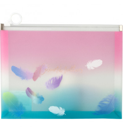 Папка на блискавці zip-lock Axent Colourful Feather 1462-91-A, А5+