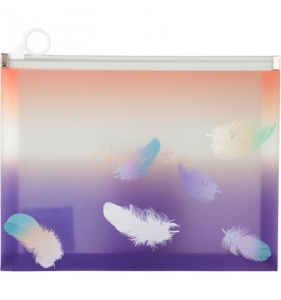 Папка на блискавці zip-lock Axent Colourful Feather 1462-92-A, А5+