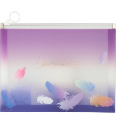 Папка на молнии zip-lock Axent Colourful Feather 1462-93-A, А5+