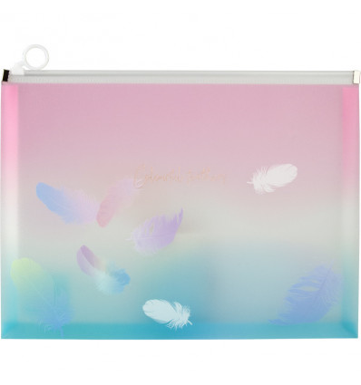 Папка на блискавці zip-lock Axent Colourful Feather 1452-91-A, А4+