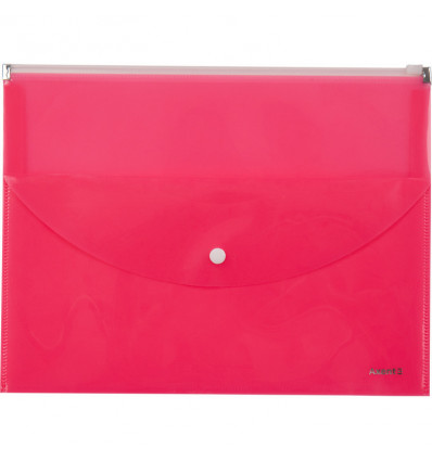 Папка-конверт Axent 1430-10-A zip-lock, 2 отделения, A4, розовая