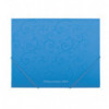 Папка на резинках, BAROCCO, А5, матовый непрозр. пластик, голубая