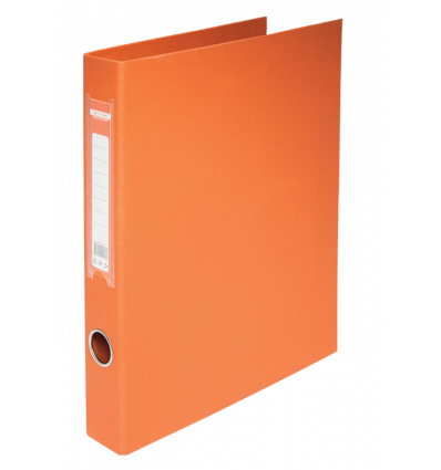 Папка-реєстратор двостороння, 2 D-обр.кільця, А4, ширина торця 40 мм, помаранчева