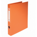 Папка-регистратор двухсторонняя, 2 D-обр.кольца, А4, ширина торца 40 мм, оранжевая