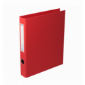 Папка-регистратор двухсторонняя, 2 D-обр.кольца, А4, ширина торца 40 мм, красная
