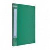 Папка пластиковая боковым прижимом, JOBMAX, A4, зеленая