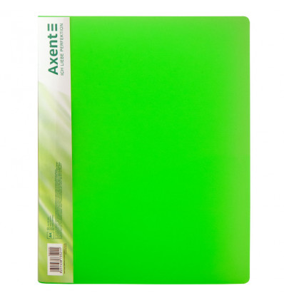 Папка с прижимом Axent 1301-26-A, А4, с внутренним карманом, зеленая