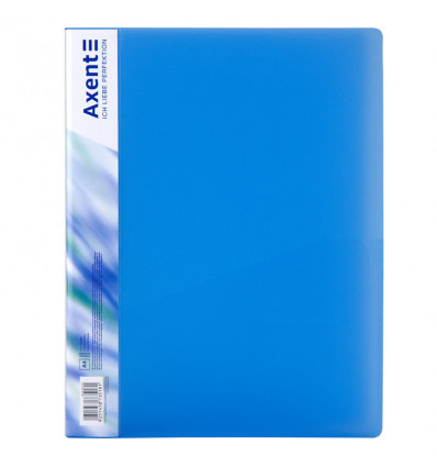 Папка з затиском Axent 1301-22-A, А4, з внутрішнім карманом, синя
