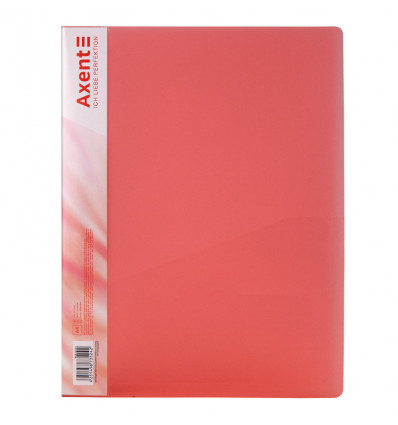 Папка с прижимом Axent 1301-24-A, А4, с внутренним карманом, красная
