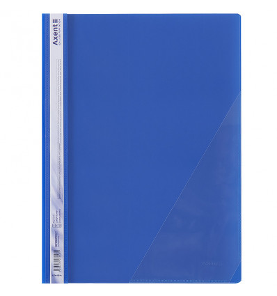 Швидкозшивач з кутовою кишенею Axent 1306-02-A, А4, синій