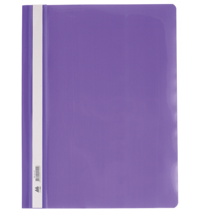 Папка-скоросшиватель с механизмом "усики", А4, 120/160 мкм, фиолетовая