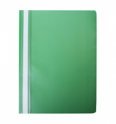 Папка-швидкозшивач з механізмом "вусики", А4, 120/180 мкм, зелена