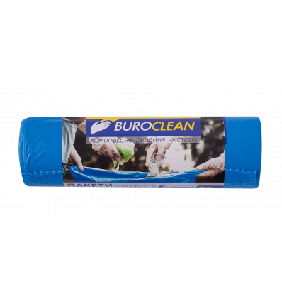 Пакети для сміття 160л/10 шт, міцні, сині 900х1200мм, 24мкм BuroClean EuroStandart ( 10200053 )