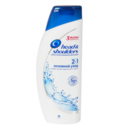 Шампунь+Бальзам Head & Shoulders 2в1 Основной уход 600мл