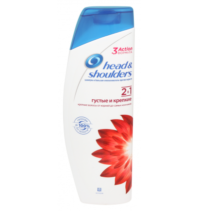 Шампунь+Бальзам Head & Shoulders 2в1 Густые и Крепкие против перхоти 400мл