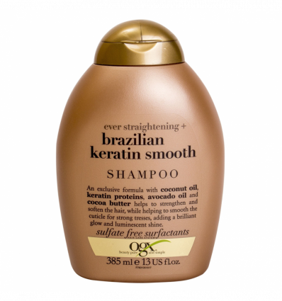 Шампунь Ogx Brazilian Keratin Smooth Pозгладжуючий 385мл