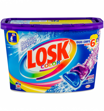 Дуо-капсули для прання Losk Color 22г*18шт 396г