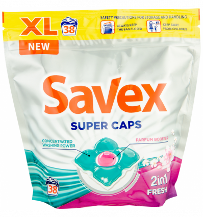 Капсулы для стирки Savex Caps Fresh 38*24.8г/уп