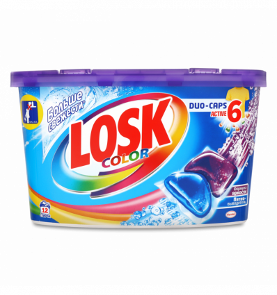 Капсулы для стирки Losk Duo-caps Color 22г*12шт 264г