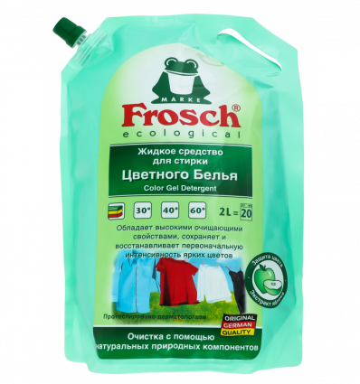 Гель для прання Frosch для кольорових тканин 2л