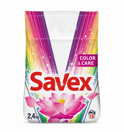 Пральний порошок для кольорових тканин Savex Color&Care автомат 2,4 кг