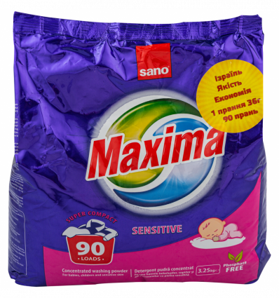 Порошок стиральный Sano Maxima Sensitive для детского белья 3,25кг