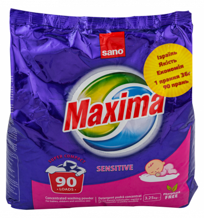 Пральний порошок Sano Maxima Sensitive автомат 3,25кг