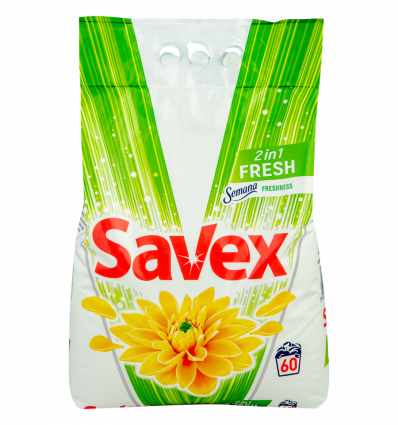 Стиральный порошок автомат Savex 2in1 Fresh 6,0кг