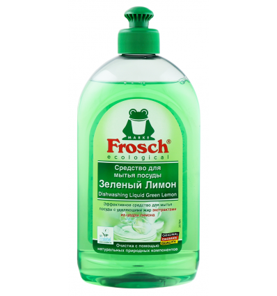 Засіб для миття посуду Frosch зелений лимон 500мл