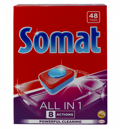 Таблетки для посудомийних машин Somat Все-в-1 48шт 864г