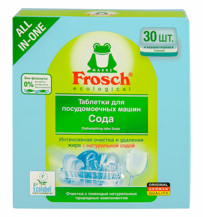 Таблетки для посудомоечных машин Frosch Сода 30шт