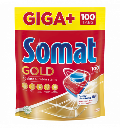 Таблетки для посудомоечных машин Somat Gold Giga Plus 100шт 1920г