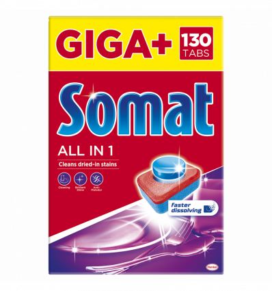 Таблетки для посудомийних машин Somat Gold Giga Plus 130шт 2340г