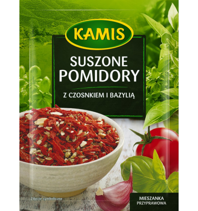 Помідори сушені Kamis з часником і базиліком 15г