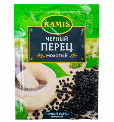 Перец Kamis черный молотый 20г