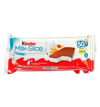 Пирожное Kinder Milk-Slice бисквитное 28г*5шт 140г