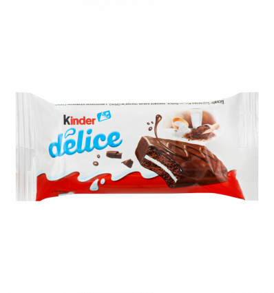 Тістечко Kinder Delice бісквітне з какао та молочною начинкою 39г