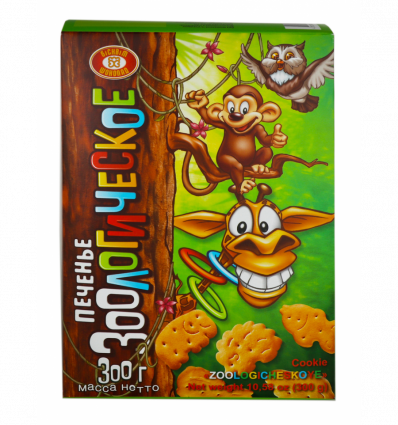 Печиво Бісквіт-Шоколад Зоологічне 300г