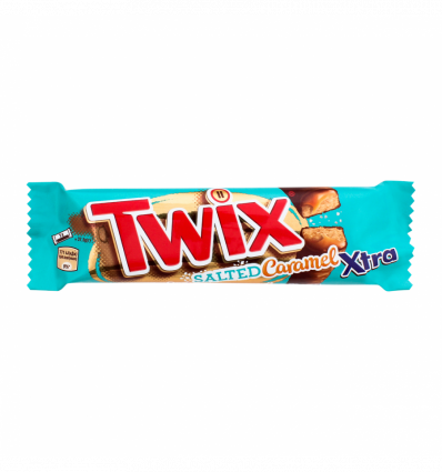 Печиво Twix Xtra пісочне з солоною карамеллю в молочному шоколаді 2*37,5г/уп