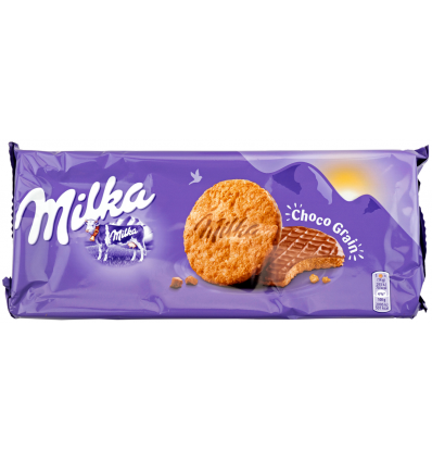 Печенье Milka Choco Grain цельнозерновое покрытое шоколадом 168г