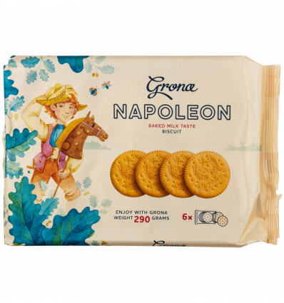 Печенье Grona Наполеон затяжное со вкусом топленого молока 290г