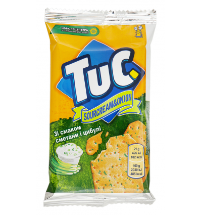 Крекер Tuc со вкусом сметаны и лука соленый 21г