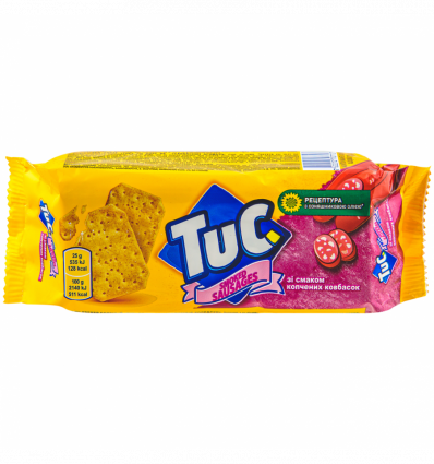 Крекер Tuc со вкусом Копченые колбаски соленый 100г