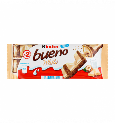 Вафлі Kinder Bueno White з молочно-горіховою начинкою 39г